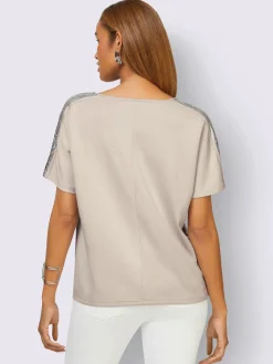 T-shirt à col bénitier mélange de modal doux