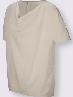 T-shirt à col bénitier mélange de modal doux