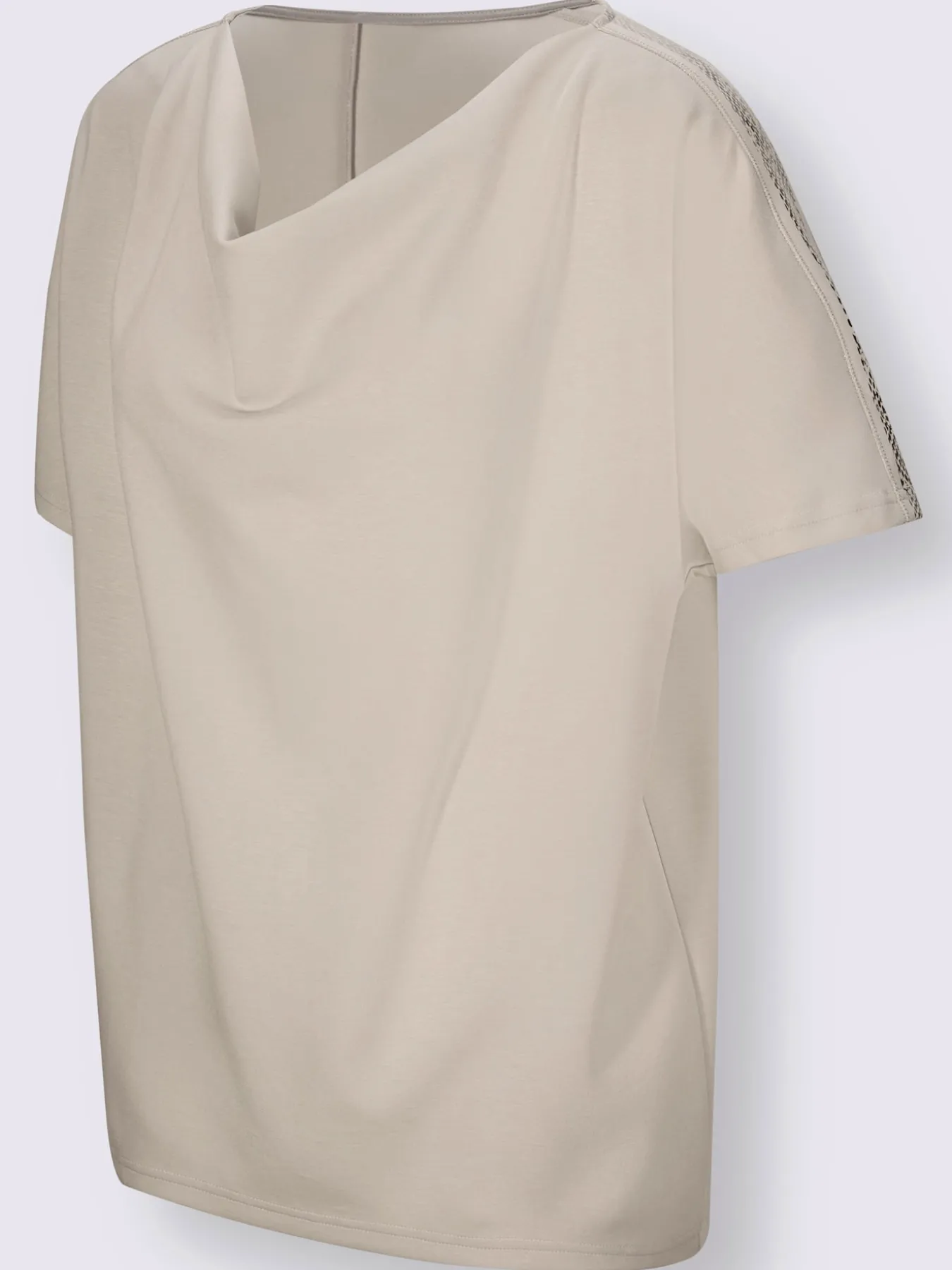 T-shirt à col bénitier mélange de modal doux