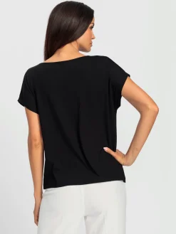 T-shirt à col bénitier viscose douce et fluide