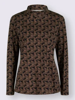 T-shirt à col montant 50% coton