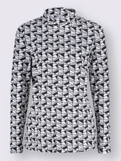 T-shirt à col montant 50% coton