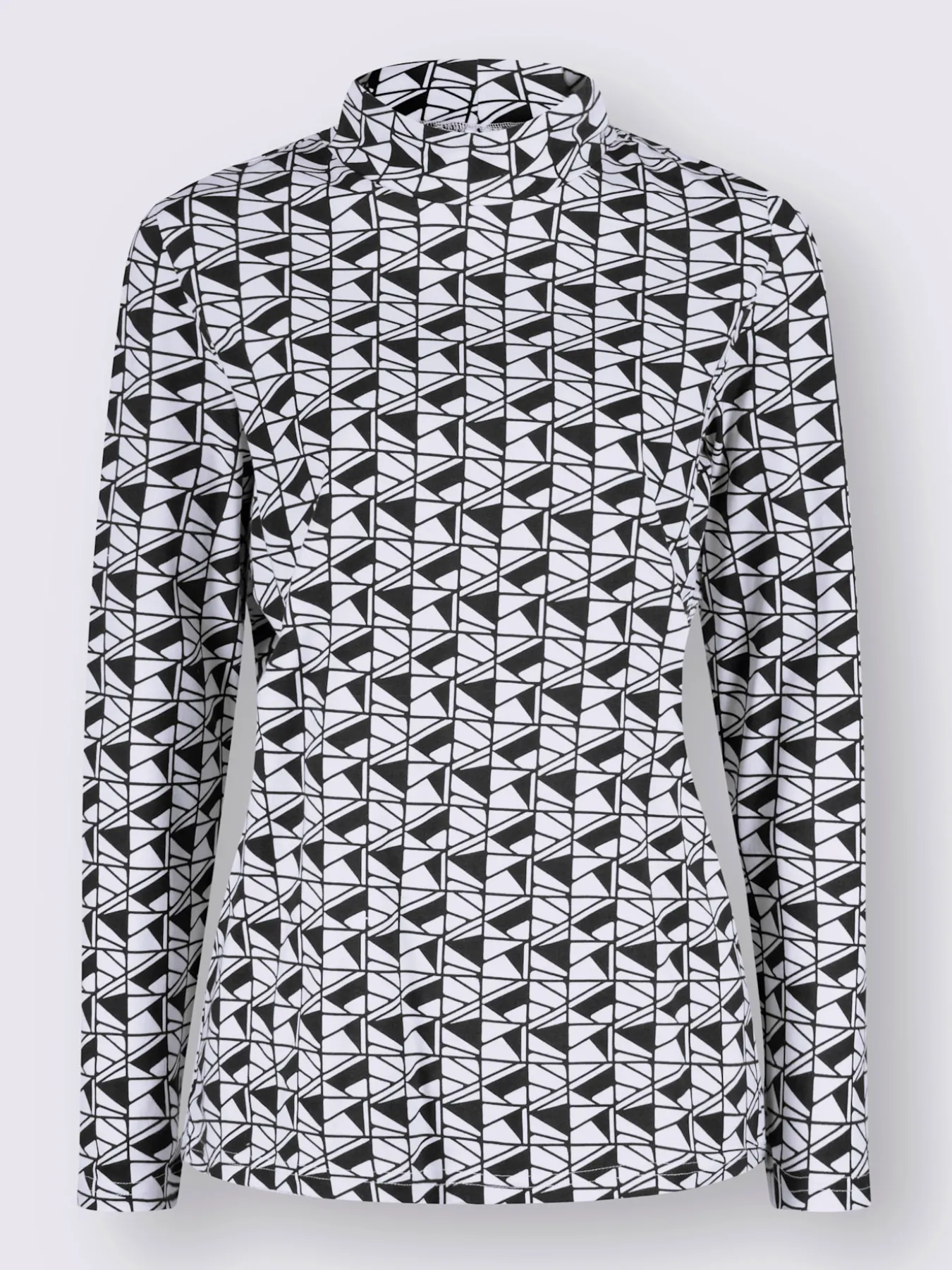 T-shirt à col montant 50% coton