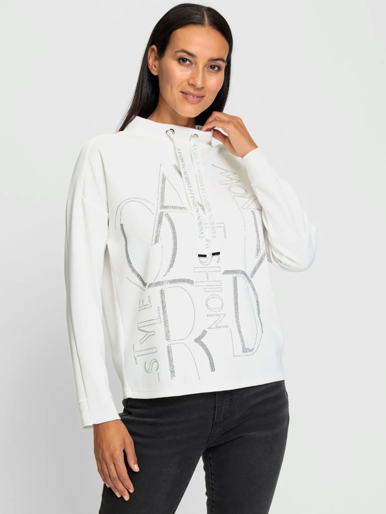 T-shirt à col montant 50% modal