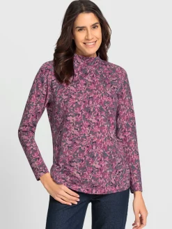 T-shirt à col montant qualité coton doux sur la peau
