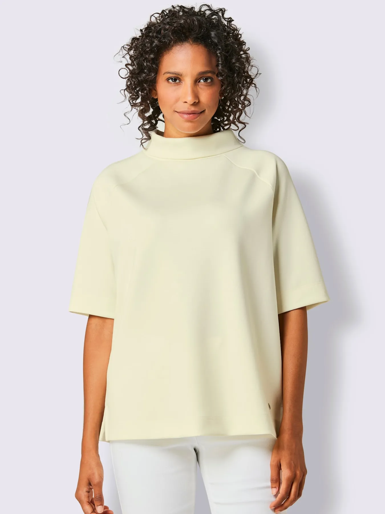 T-shirt à col montant ultra-doux avec modal