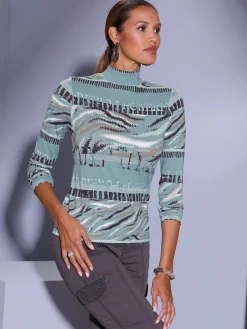 T-shirt à col montant viscose