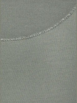 T-shirt à col rond finitions pailletées raffinées à l'encolure ronde et à l'ourlet