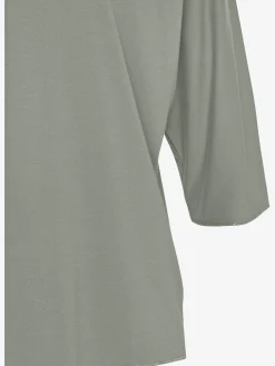 T-shirt à col rond finitions pailletées raffinées à l'encolure ronde, aux manches et à l'ourlet