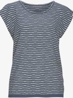 T-shirt à col rond manches chauve-souris tendance