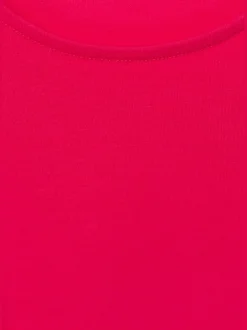 T-shirt à col rond manches volantées légères