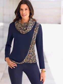T-shirt à col roulé 50% coton et 50% modal