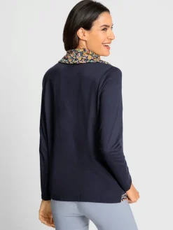 T-shirt à col roulé 50% coton et 50% modal