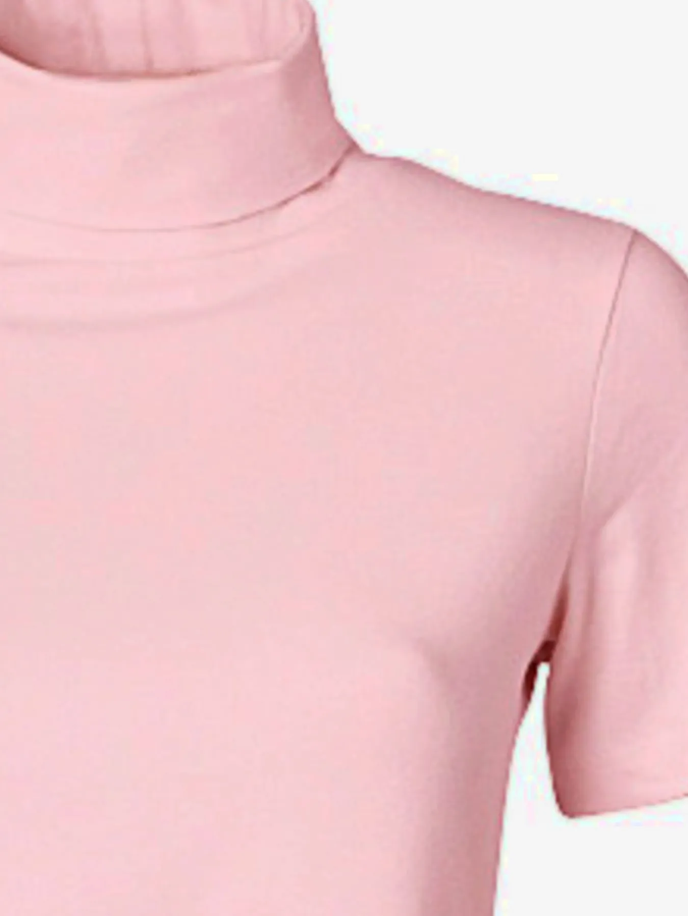 T-shirt à col roulé basique facile à associer avec joli col roulé