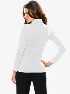 T-shirt à col roulé basique incontournable avec col roulé