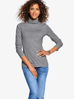 T-shirt à col roulé basique incontournable avec col roulé