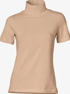 T-shirt à col roulé basique facile à associer avec joli col roulé