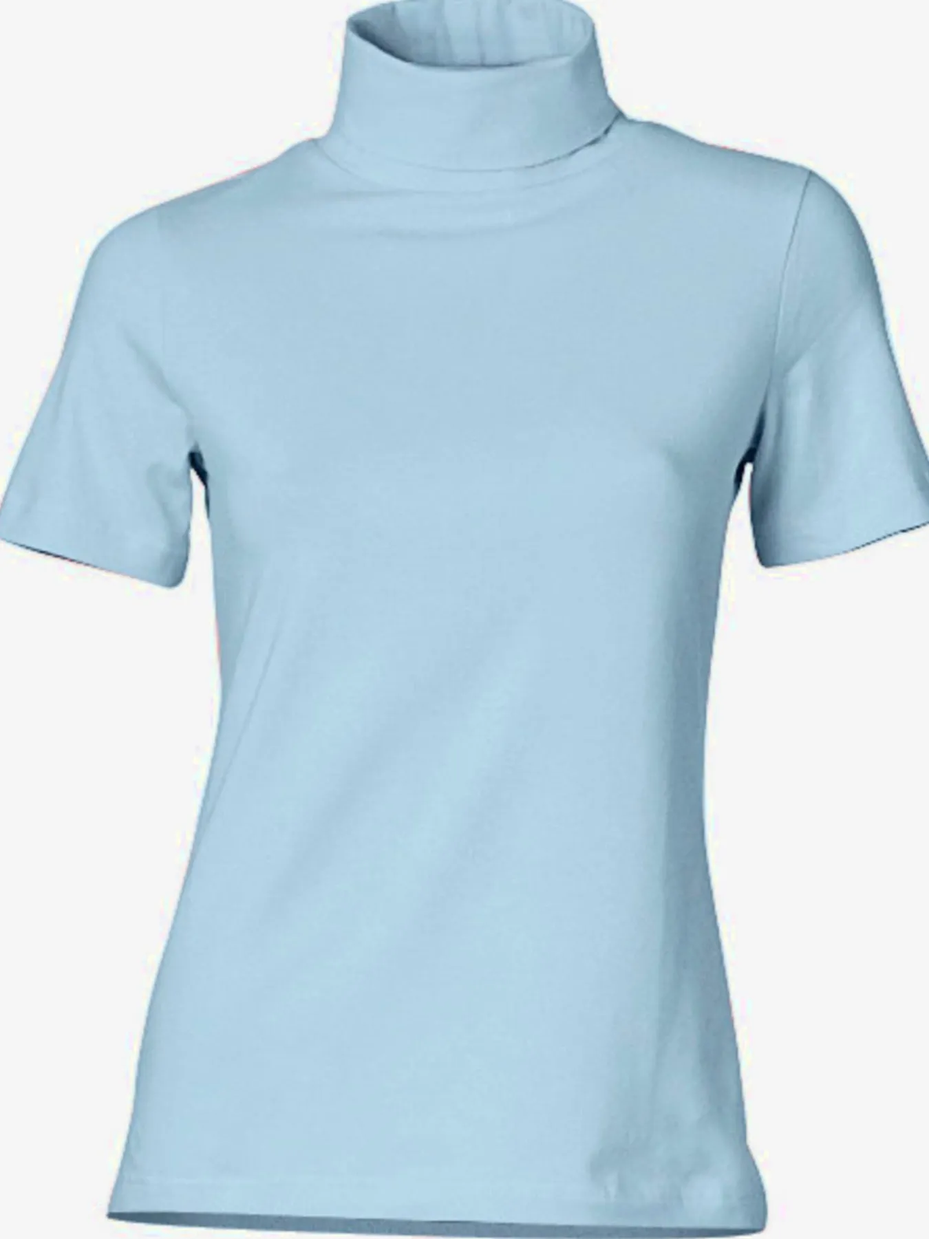 T-shirt à col roulé basique facile à associer avec joli col roulé