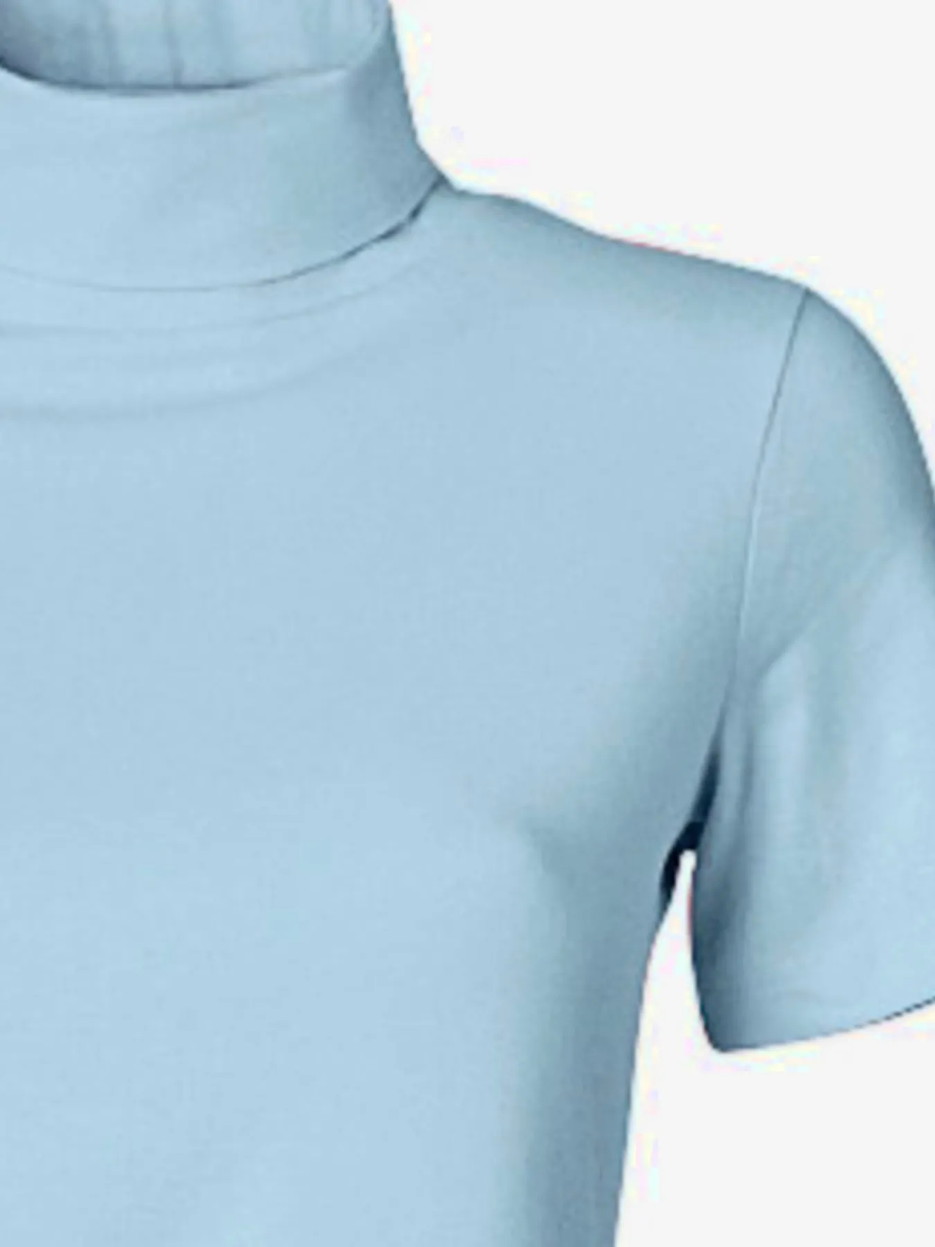 T-shirt à col roulé basique facile à associer avec joli col roulé