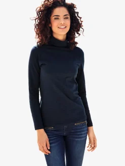 T-shirt à col roulé basique incontournable avec col roulé