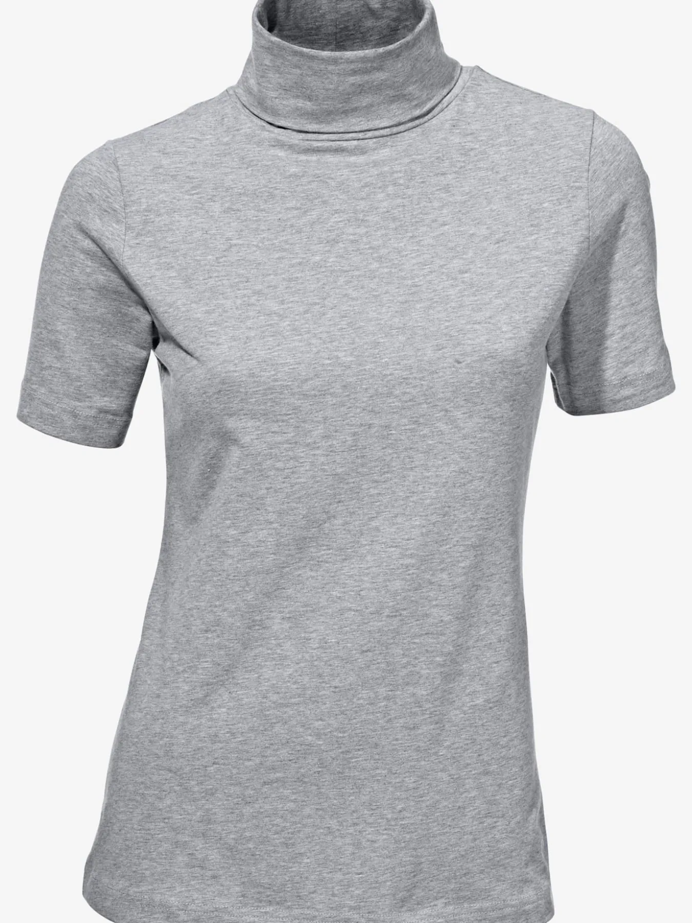 T-shirt à col roulé basique facile à associer avec joli col roulé
