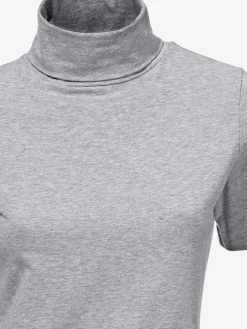 T-shirt à col roulé basique facile à associer avec joli col roulé