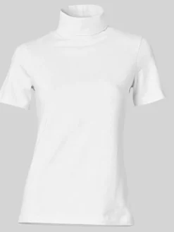 T-shirt à col roulé basique facile à associer avec joli col roulé