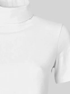 T-shirt à col roulé basique facile à associer avec joli col roulé