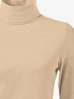 T-shirt à col roulé basique incontournable avec col roulé