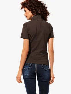 T-shirt à col roulé basique facile à associer avec joli col roulé
