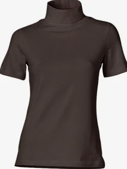 T-shirt à col roulé basique facile à associer avec joli col roulé
