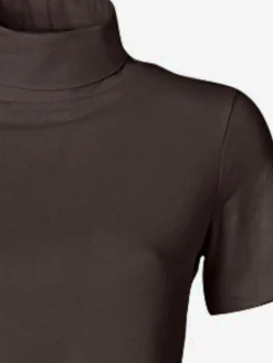 T-shirt à col roulé basique facile à associer avec joli col roulé