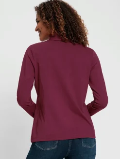 T-shirt à col roulé col roulé flatteur