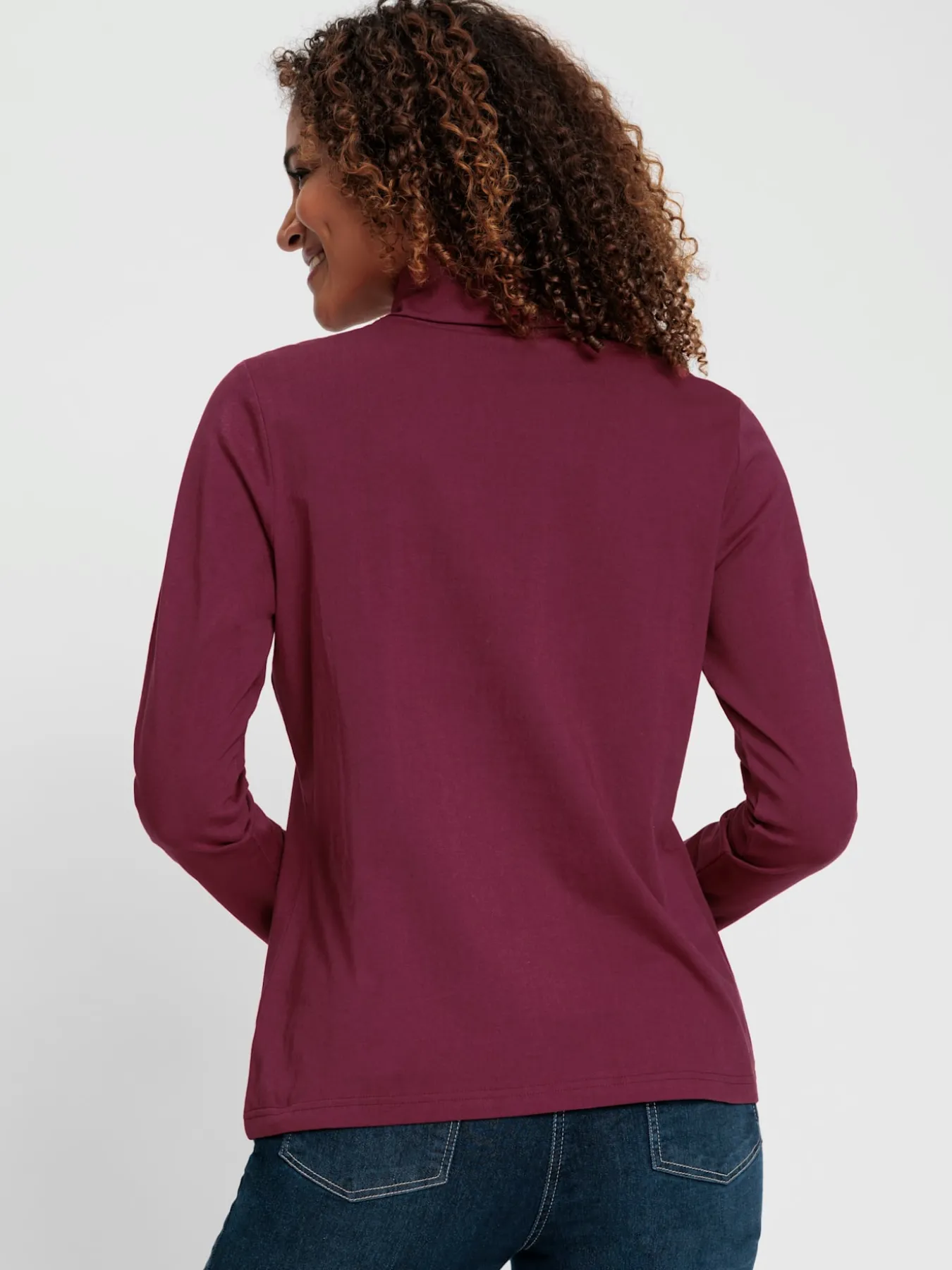 T-shirt à col roulé col roulé flatteur