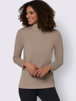 T-shirt à col roulé col roulé flatteur