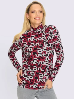 T-shirt à col roulé motif imprimé exclusif