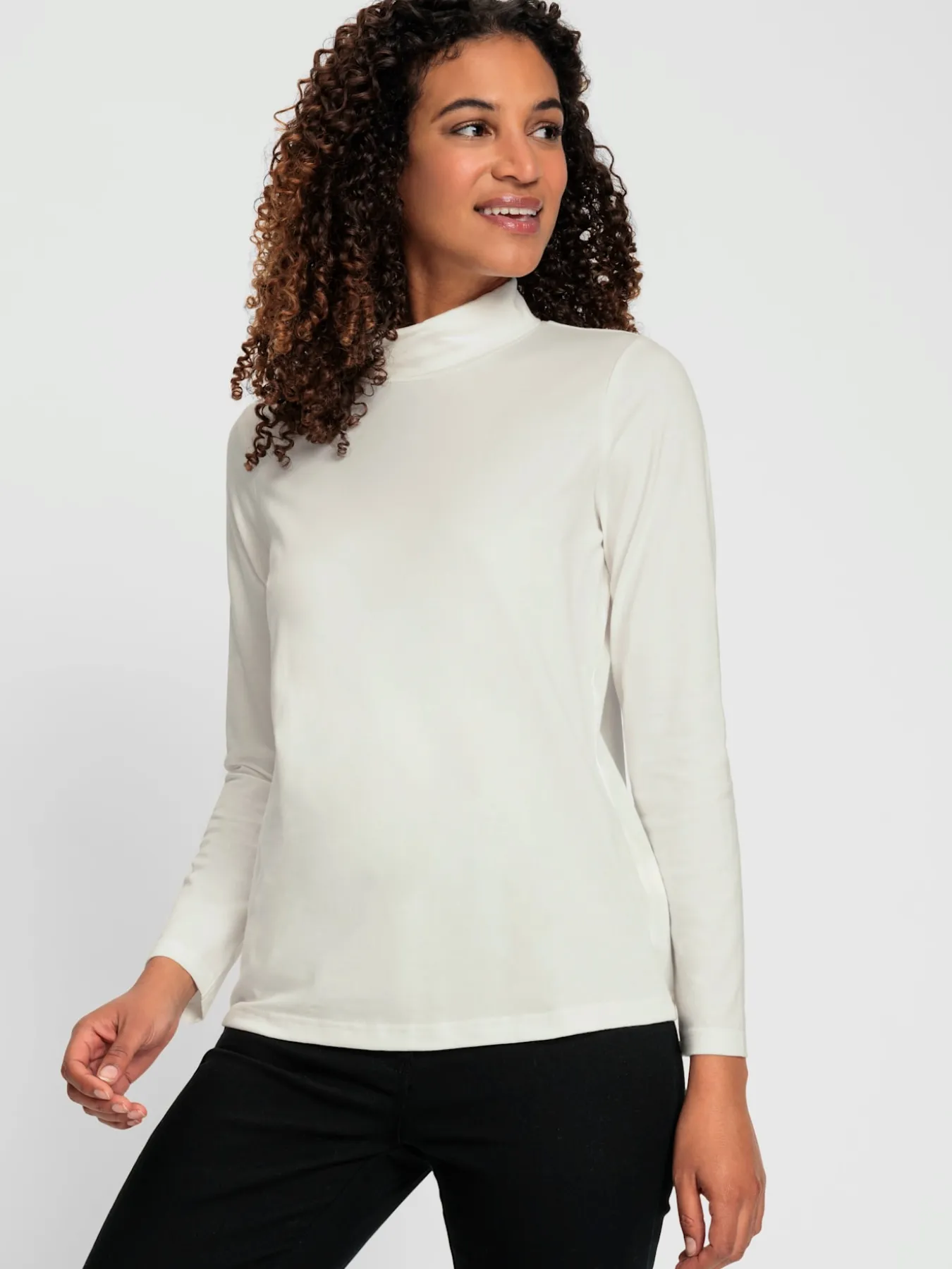 T-shirt à col roulé qualité coton