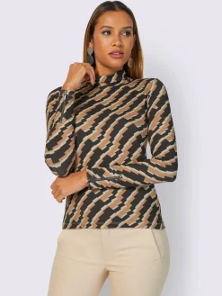 T-shirt à col roulé qualité viscose douce