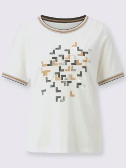 T-shirt à encolure ronde 50% coton et 50% modal
