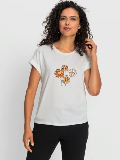 T-shirt à encolure ronde 50% coton et 50% modal