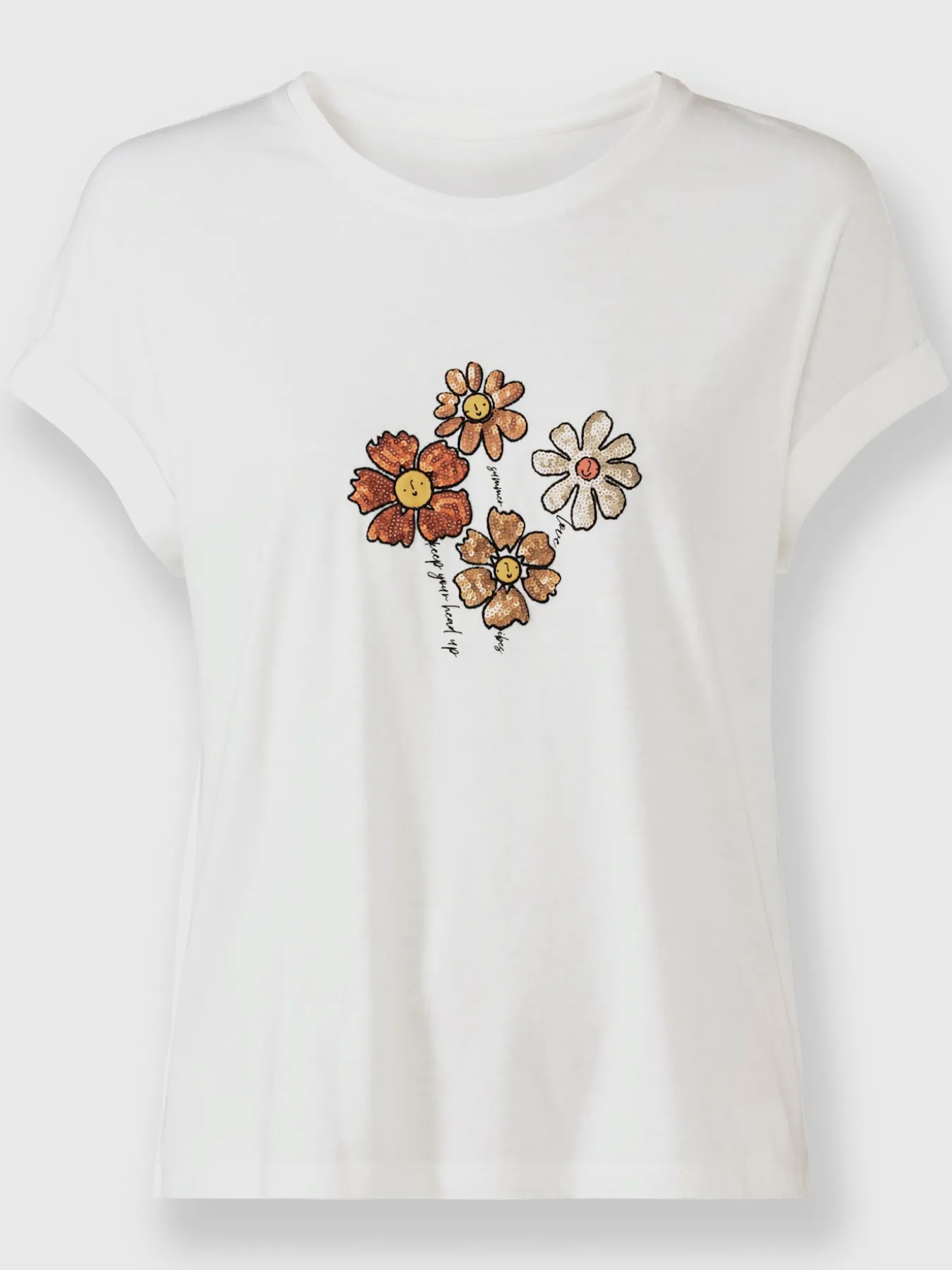T-shirt à encolure ronde 50% coton et 50% modal