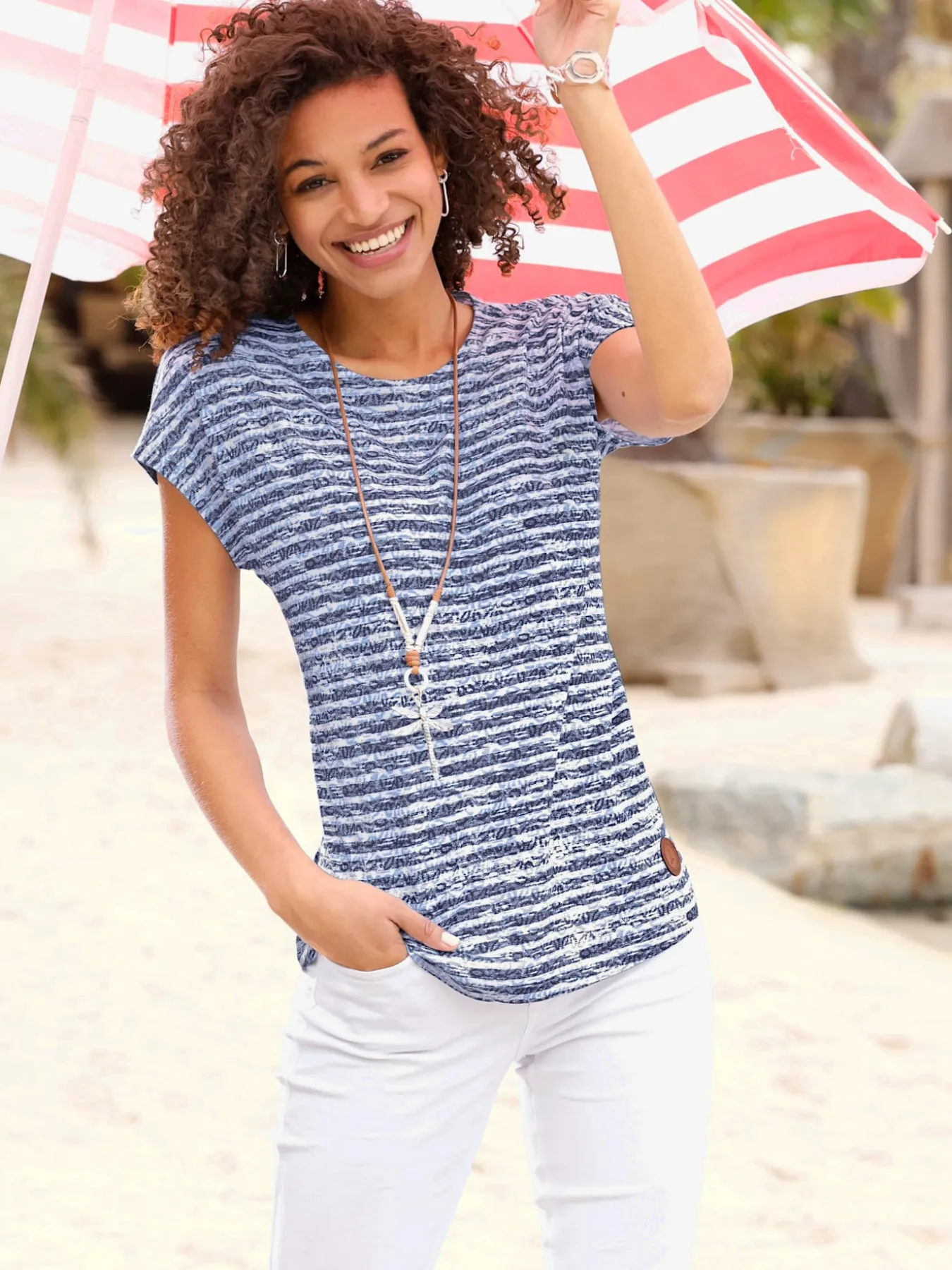 T-shirt à encolure ronde 50% coton