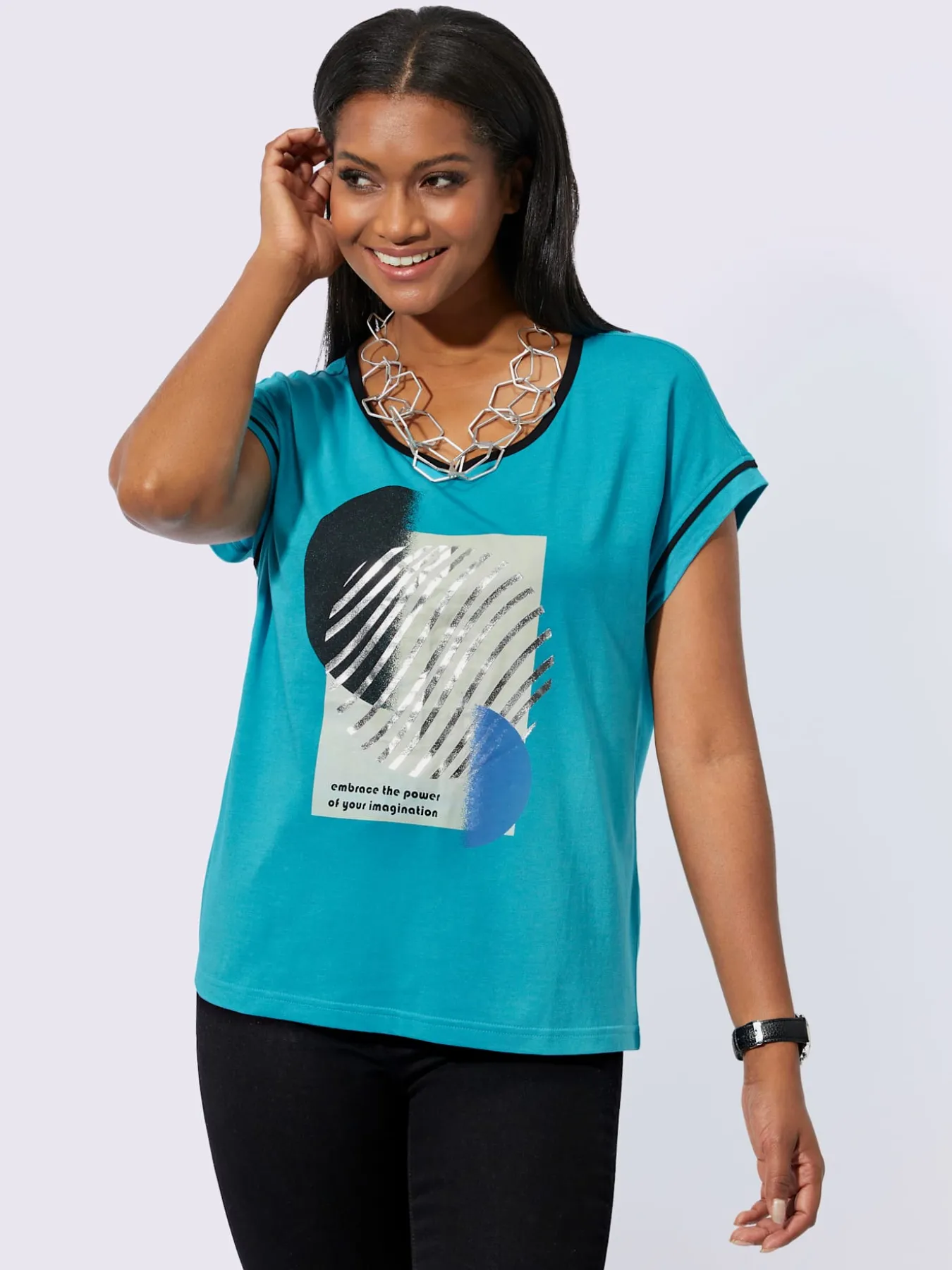 T-shirt à encolure ronde 50% modal