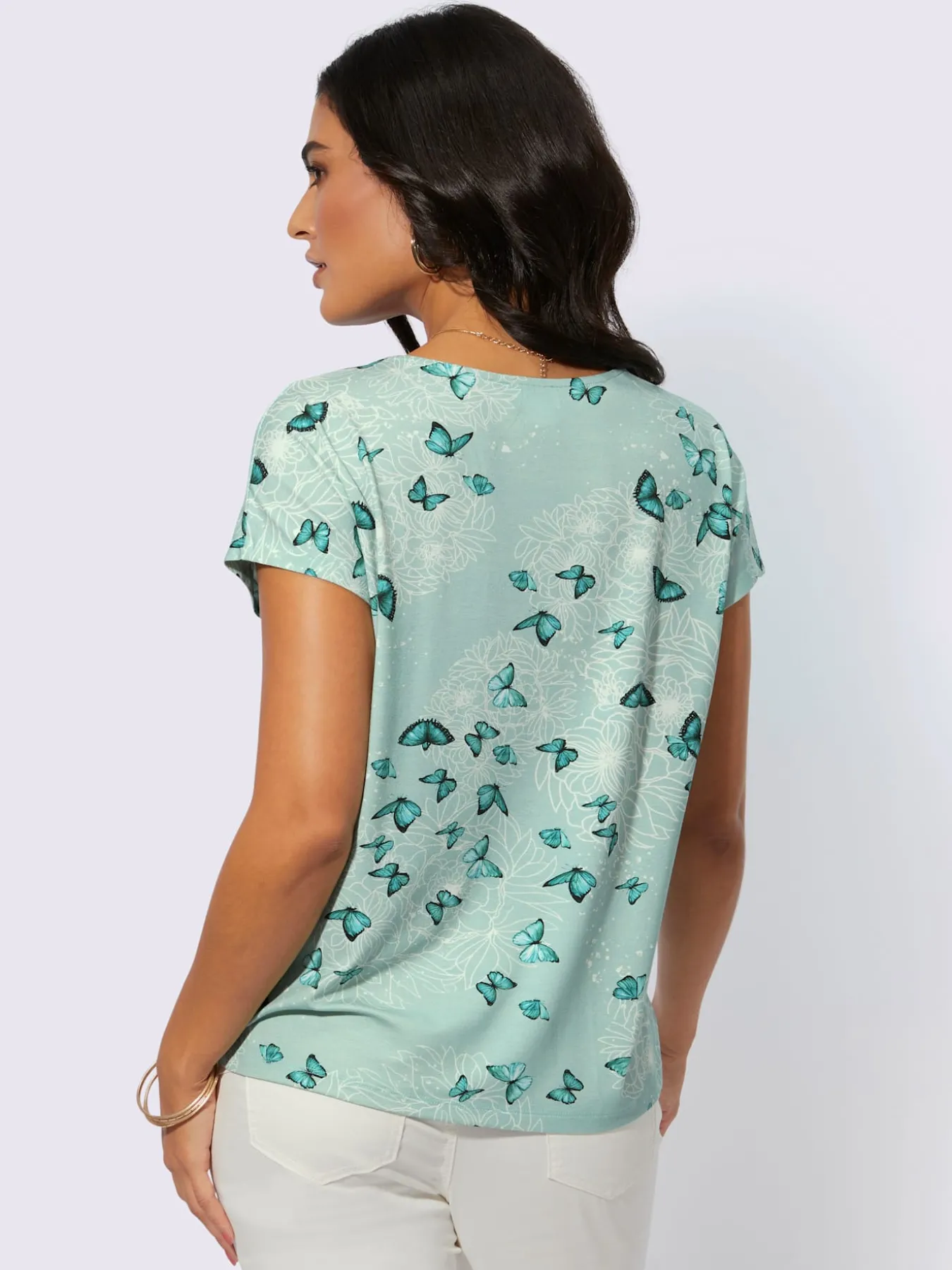 T-shirt à encolure ronde avec viscose (ecovero)