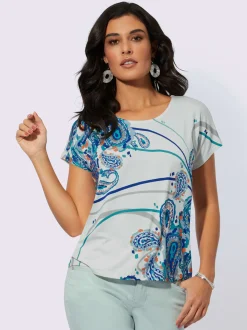 T-shirt à encolure ronde avec viscose (ecovero)
