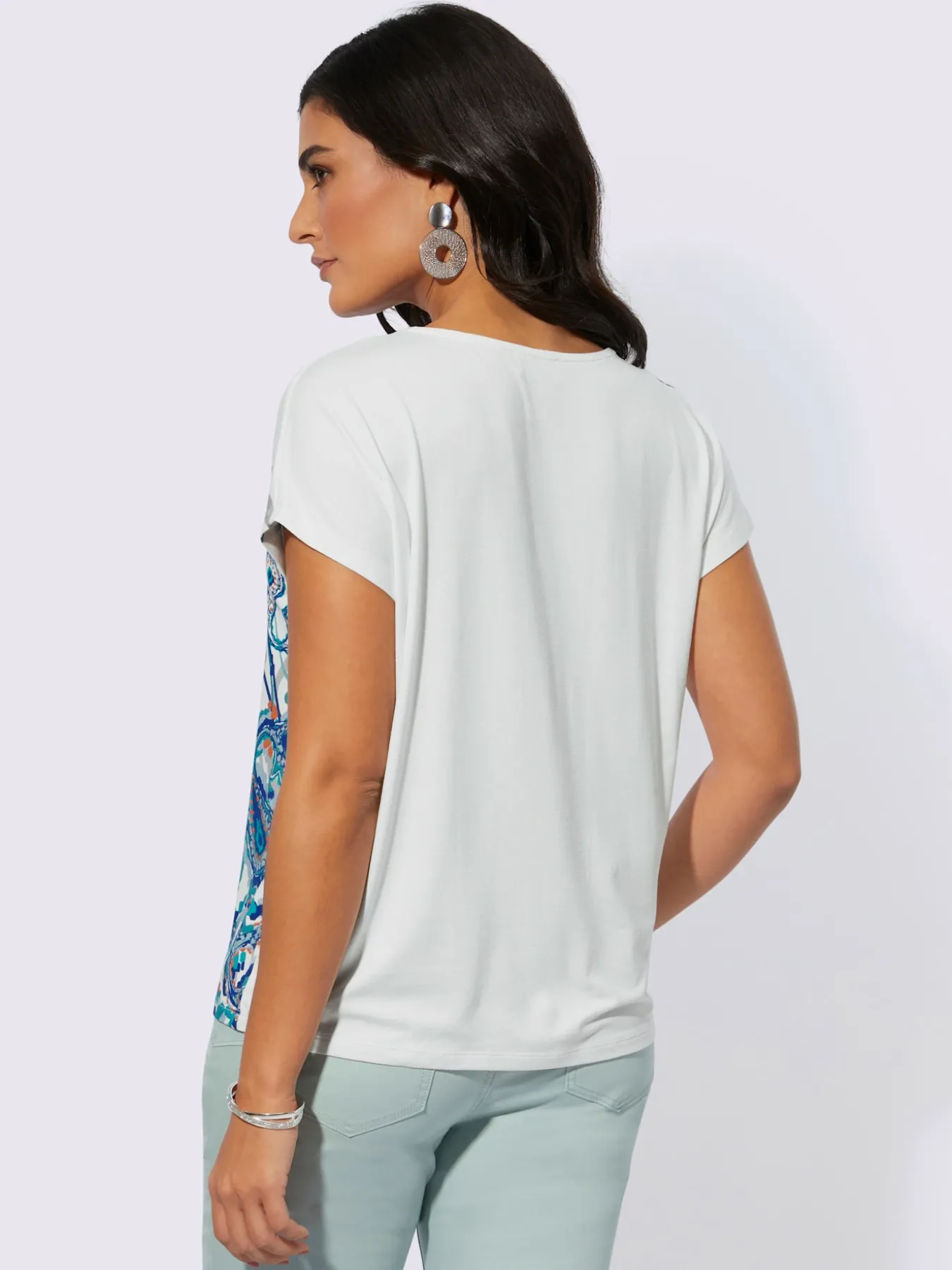 T-shirt à encolure ronde avec viscose (ecovero)