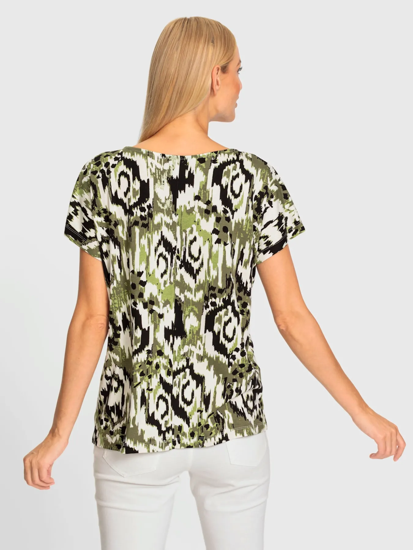 T-shirt à encolure ronde coutures contrastées