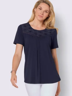 T-shirt à encolure ronde coupe affinante
