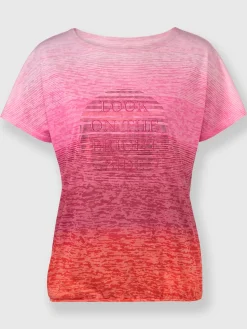 T-shirt à encolure ronde effet vaporeux chic