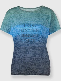 T-shirt à encolure ronde effet vaporeux chic